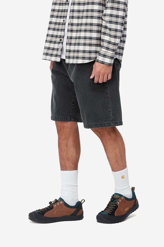 Bavlnené rifľové šortky Carhartt WIP Landon Short I030469 čierna AA00