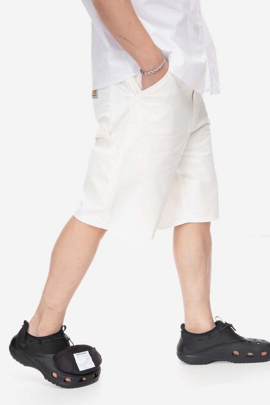 Carhartt WIP pantaloni scurți din bumbac uni bej I031504