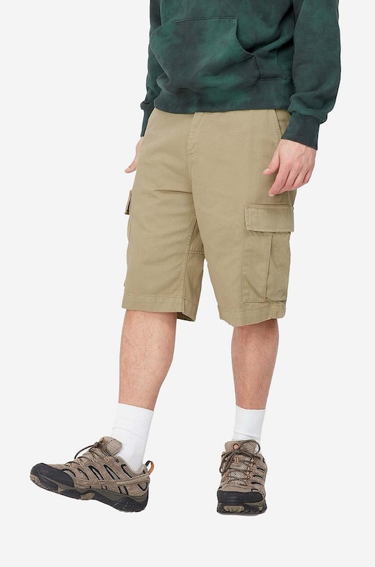 Carhartt WIP szorty bawełniane Regular Cargo Short gładkie beżowy I031517