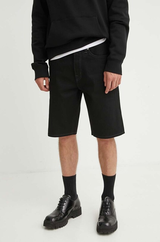 Evisu szorty jeansowe czarny 2ESHTM3DS172XXCS