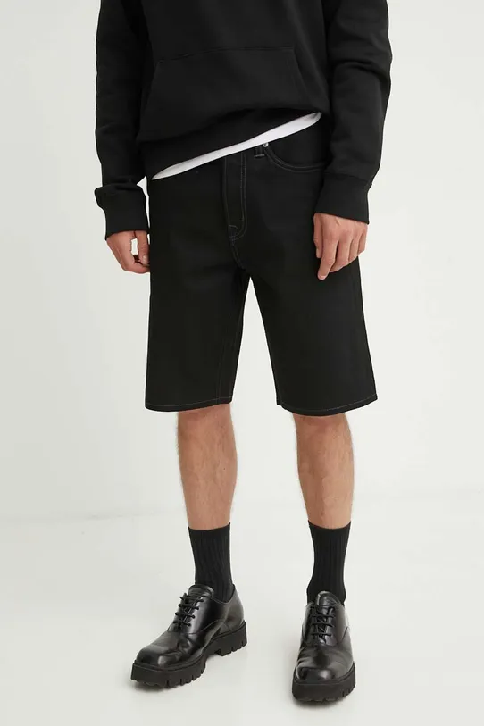 Evisu szorty jeansowe czarny 2ESHTM3DS172XXCS