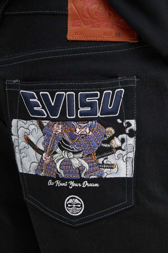 Evisu szorty jeansowe 2ESHTM3DS172XXCS czarny