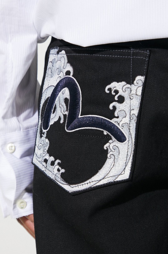 Evisu denim shorts 2ESHTM3DS172XXCS black