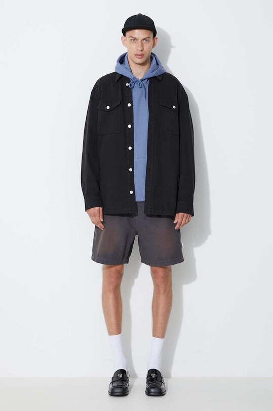thisisneverthat linen blend shorts TN231WSOOS05 gray AA00