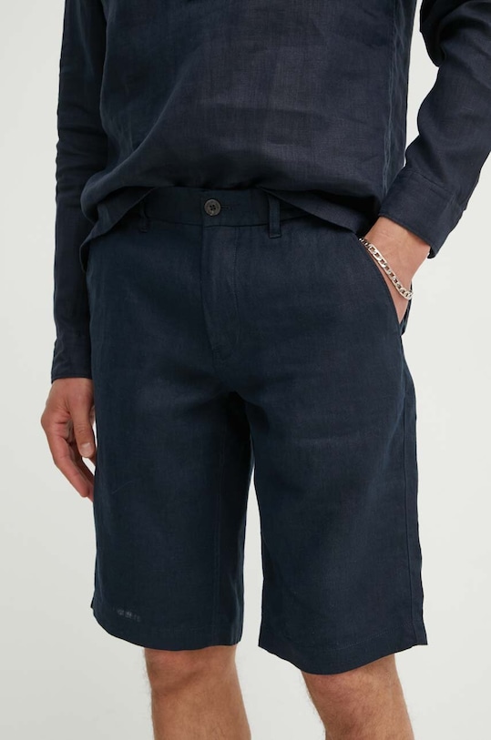 Marc O'Polo pantaloni scurti din in bleumarin M24003915104