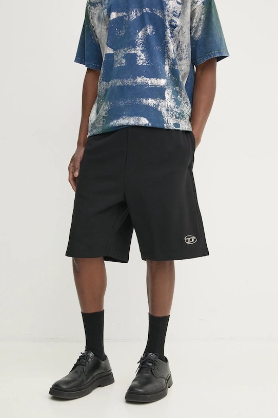 Diesel pantaloni scurti din bumbac bumbac negru A10996.0BMBJ