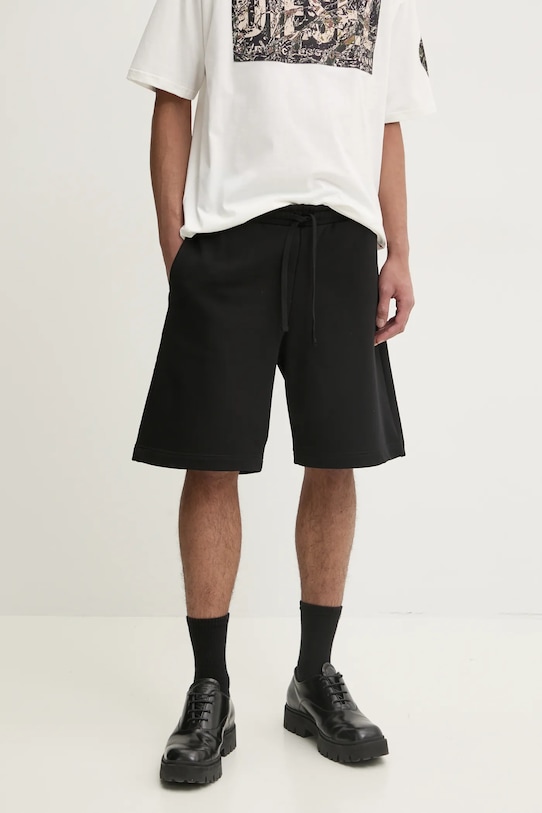 Σορτς Diesel P-CROWN-DOVAL-PJ SHORTS βαμβάκι μαύρο A15075.0BKAF