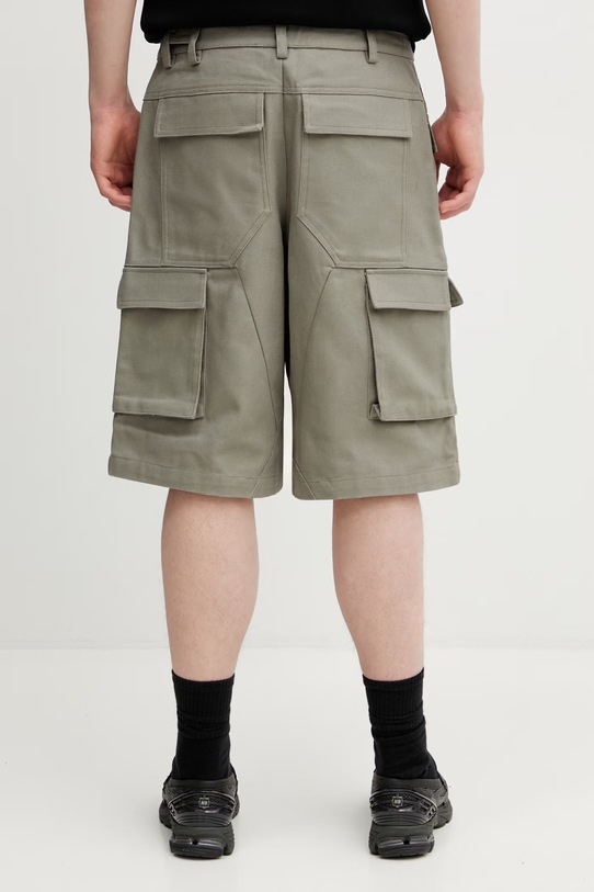 Îmbrăcăminte HELIOT EMIL pantaloni scuți cargo pentru bărbați, din bumbac SS26.M.10.163.LDG23.CO verde