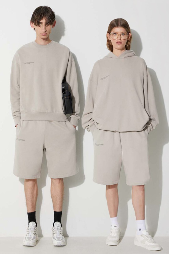 Bavlněné šortky Pangaia medium šedá 10000261