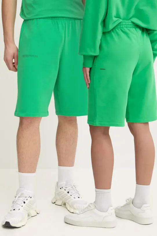 Pangaia pantaloni scurti din bumbac verde 10000261