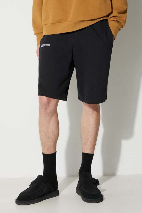 Pangaia pantaloncini in cotone nero 10000261