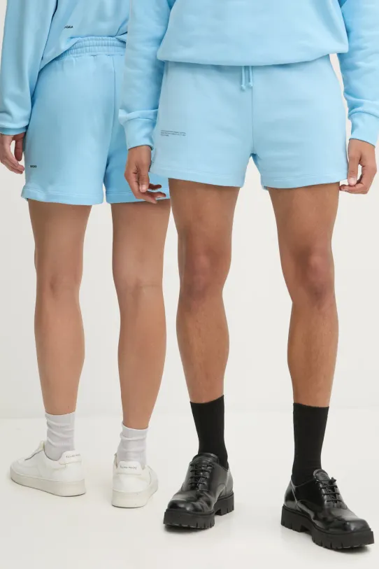 Бавовняні шорти Pangaia бавовна блакитний 10000181