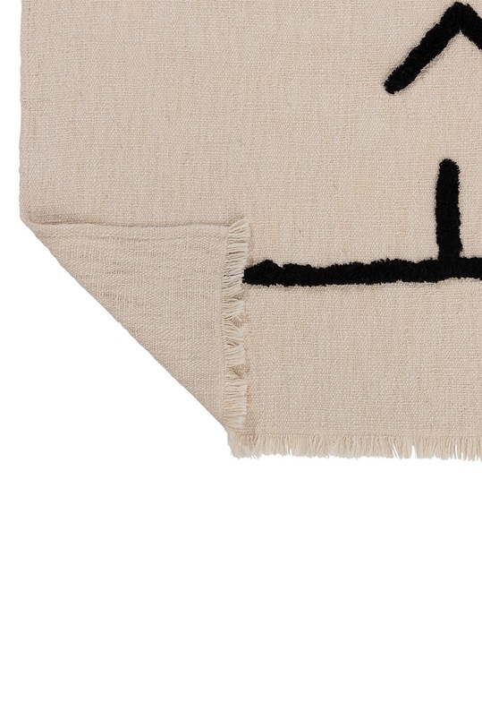 Living și dormitor J-Line carouri 17989 alb