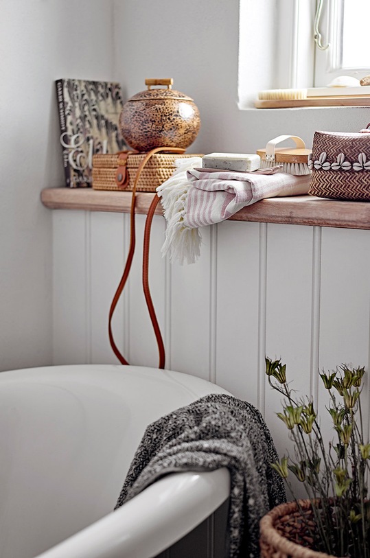 Łazienka Bloomingville ręcznik bawełniany Loke (2-pack) 82041388 różowy