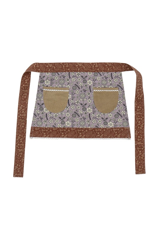 Bloomingville bavlněná kuchyňská zástěra Nehla hnědá 82055356