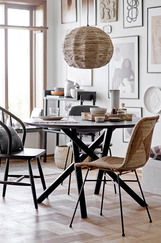 Bloomingville poduszka ozdobna Adita 82054055 niebieski