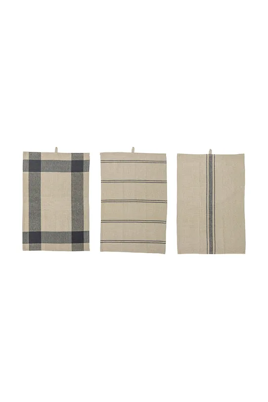 Bloomingville zestaw ręczników kuchennych (3-pack) brązowy 82055383