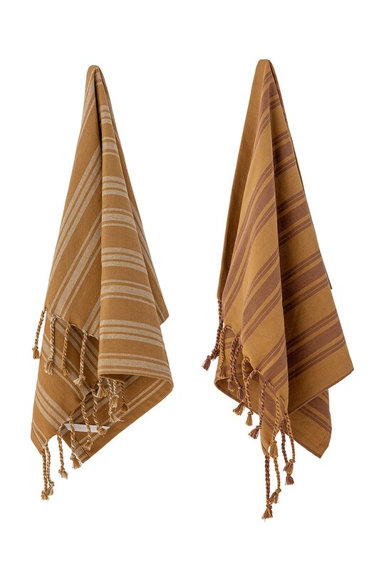 Bloomingville набор кухонных полотенец (2-pack) коричневый 82055384