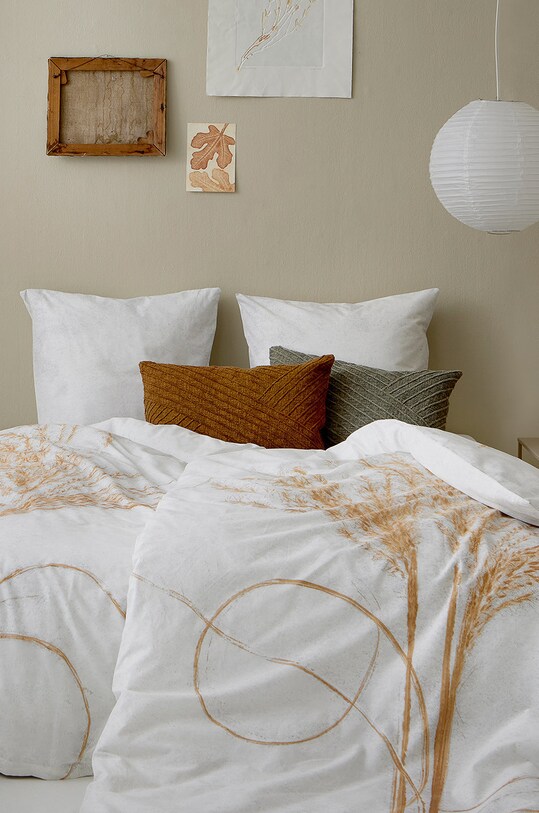 Living și dormitor Södahl un set de lenjerie de pat din bumbac Silvergrass 60x63/140x200 cm 15444 galben
