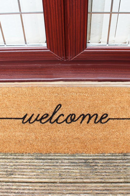 Artsy Doormats wycieraczka Patio Collection beżowy LONG.WELCOME