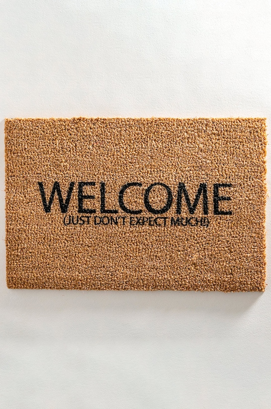 Salon i sypialnia Artsy Doormats wycieraczka Welcome Collection TYPO.DONTEXPECTMUCH beżowy