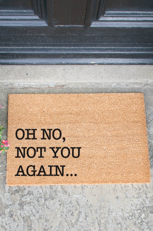 Nappali és hálószoba Artsy Doormats lábtörtlő Welcome Collection TYPO.OHNOTYOUAGAINV2 bézs