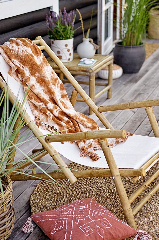 Salon i sypialnia Bloomingville poduszka ozdobna 82051395 pomarańczowy