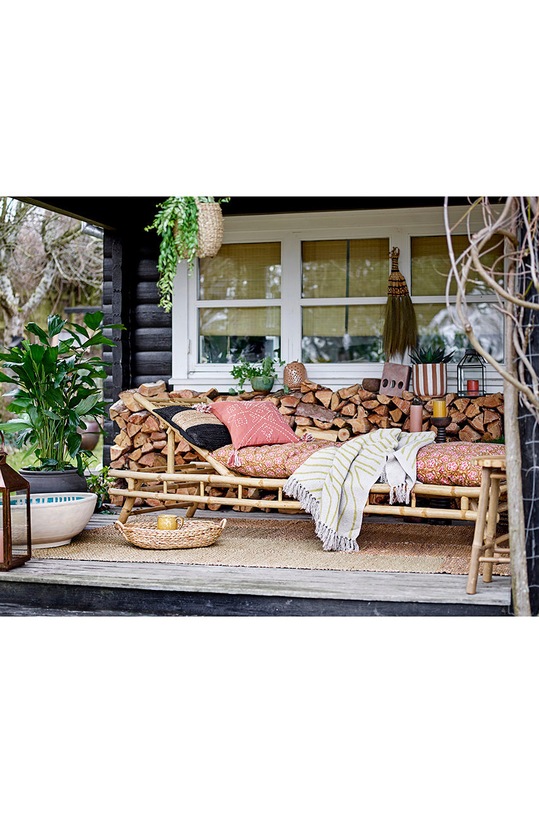 Bloomingville poduszka ozdobna 82051395 pomarańczowy