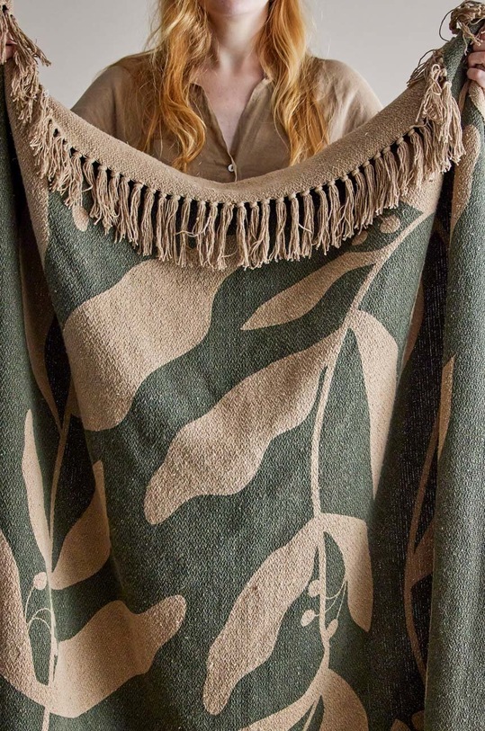 Bloomingville narzuta Geneva zielony 82054306