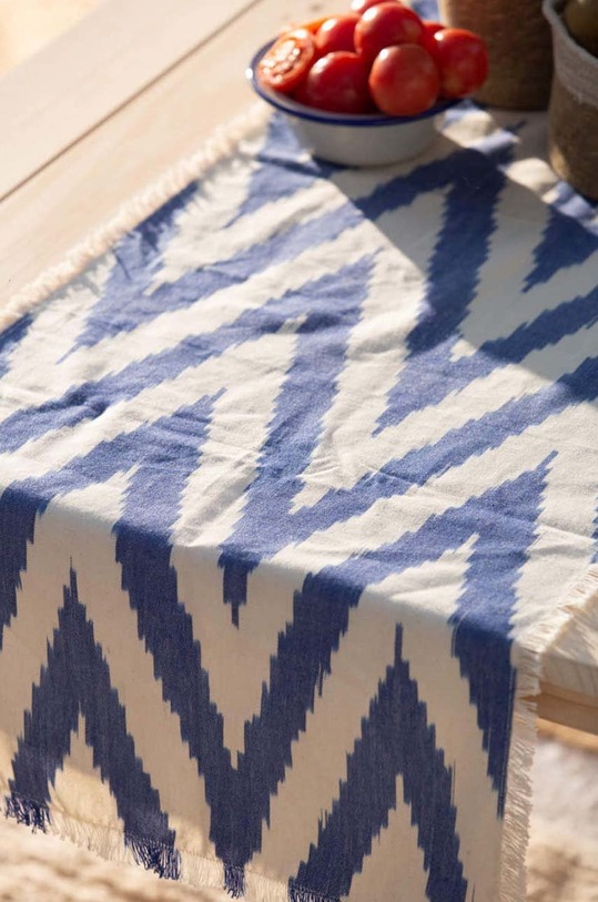 Вітальня та спальня Бавовняний раннер на стіл Calma House Galdana GALDANA.50.AZU блакитний