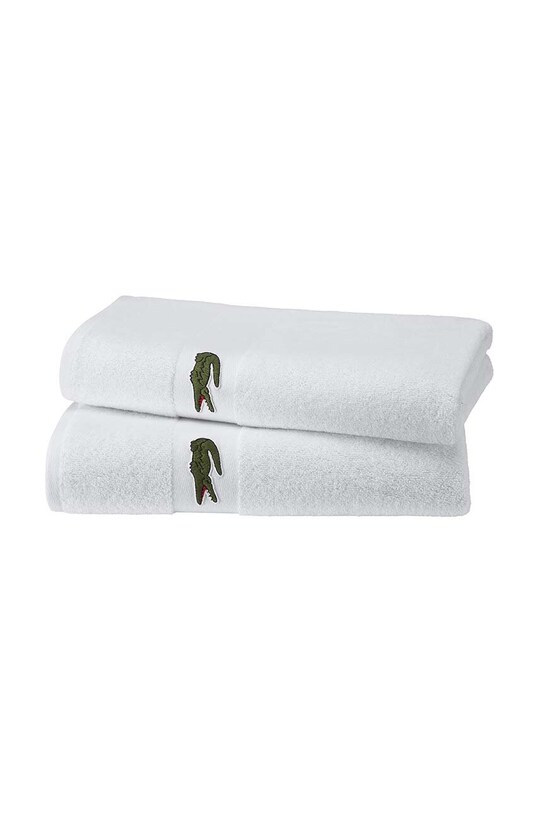 Ванная комната Маленькое хлопковое полотенце Lacoste 55 x 100 cm 1010870 белый