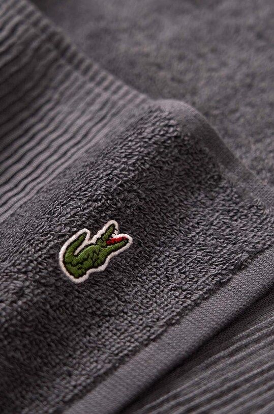 Lacoste mały ręcznik bawełniany 50 x 100 cm szary 1007076