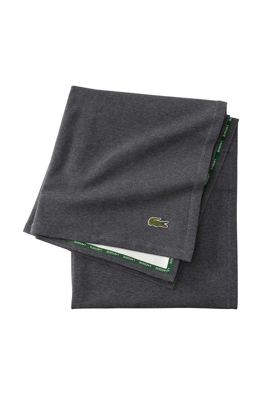Bavlněný přehoz Lacoste šedá 1003467