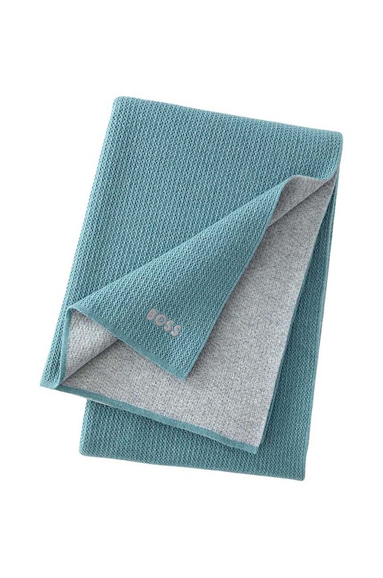 BOSS narzuta wełniana z kaszmirem Zermat turkusowy 969384