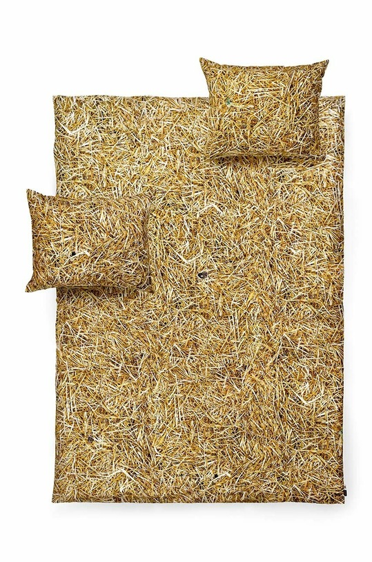 Хлопковый постельный комплект Foonka Słoma 200x200 / 70x80 см жёлтый 200x200.70x80.S