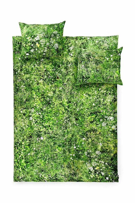 Foonka komplet pościeli bawełnianej Alpejska Łąka 200x200 / 70x80 cm zielony 200x200.70x80.AM