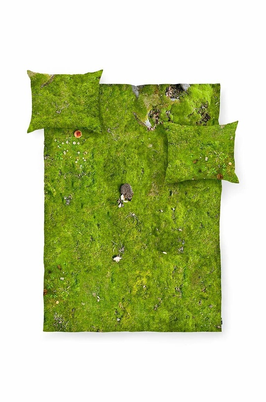 Foonka komplet pościeli bawełnianej Mech 200x200 / 70x80 cm zielony 200x200.70x80.M