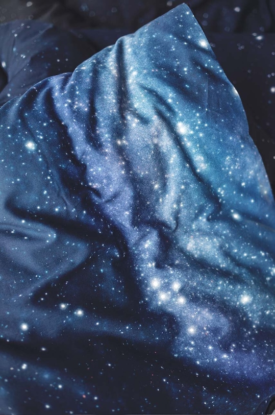 Komplet posteljine Foonka Niebo Północne 140x200 / 70x80 cm mornarsko plava 140x200.70x80.NS