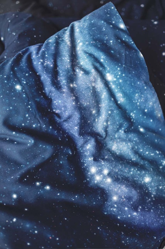 Komplet posteljine Foonka Niebo Północne 140x200 / 70x80 cm mornarsko plava 140x200.70x80.NS