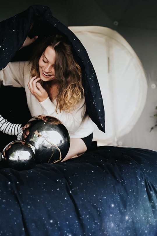 Komplet posteljine Foonka Niebo Północne 140x200 / 70x80 cm 140x200.70x80.NS