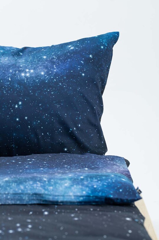 Комплект памучно спално бельо Foonka Niebo Północne 160x200 / 70x80 cm 160x200.70x80.NS тъмносин