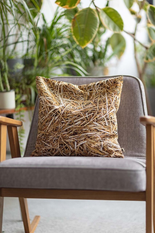 Polštář plněný pohankovou slupkou Foonka Słoma 40x40 cm PG.40.S žlutá