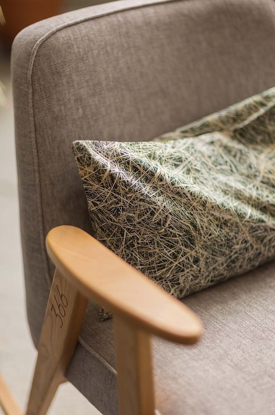 Foonka poduszka wypełniona łuską gryki Siano 50x30 cm szary PG.50.H