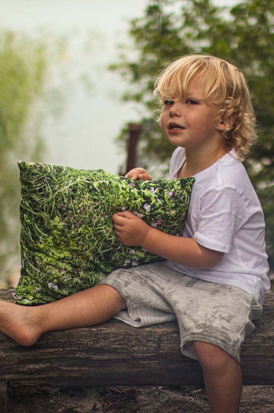 Foonka cuscino riempito con buccia di grano saraceno Alpejska Łąka 40x40 cm PG.40.AM