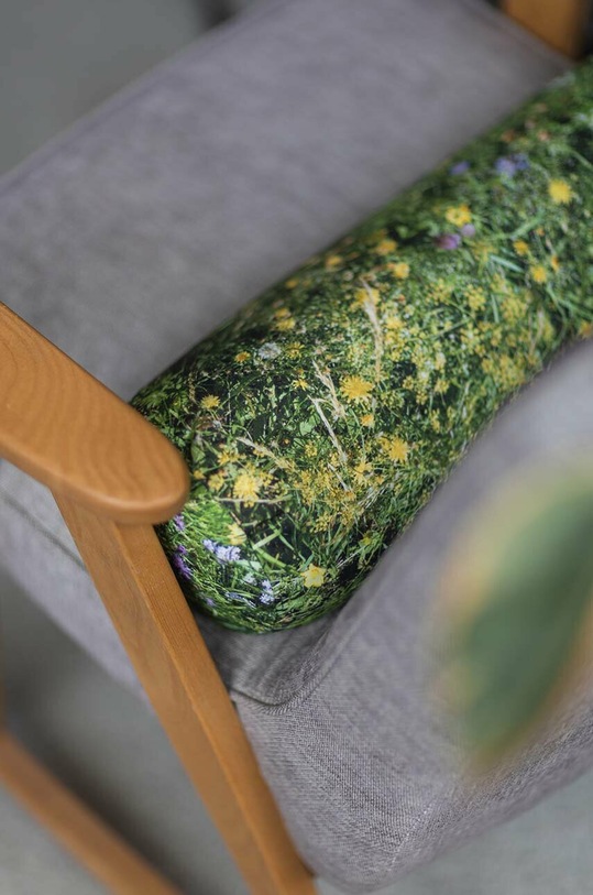 Dnevni boravak i spavaća soba Valjak s ispunom od heljdinih ljuskica Foonka Alpejska Łąka 50x15 cm BG.50.AM zelena