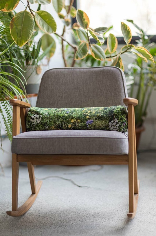 Valjak s ispunom od heljdinih ljuskica Foonka Alpejska Łąka 50x15 cm zelena BG.50.AM