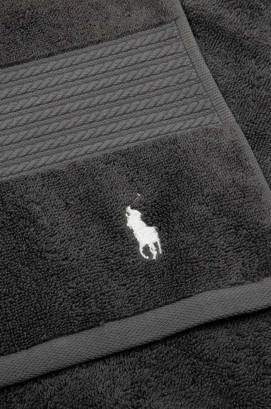 Łazienka Ralph Lauren średni ręcznik bawełniany Handtowel Player 1007545 szary