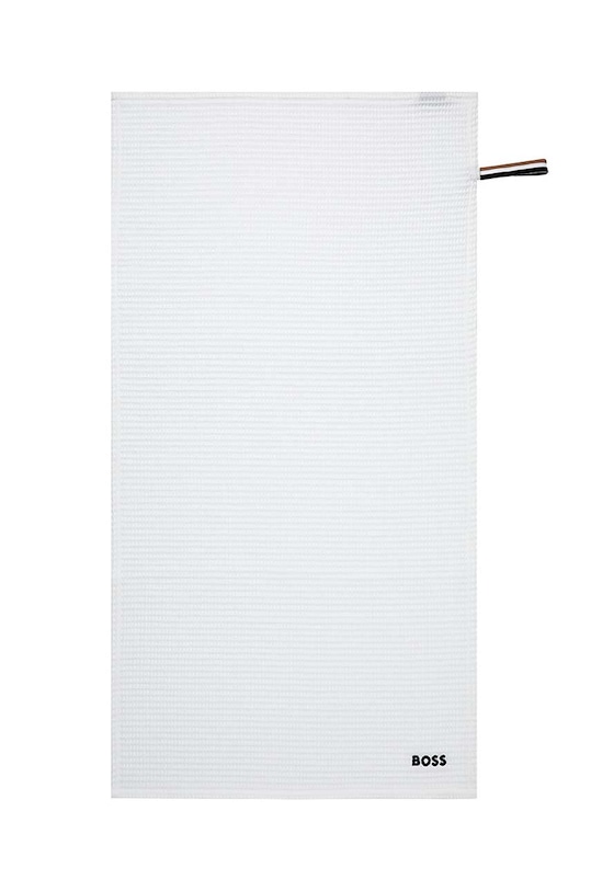 HUGO BOSS mały ręcznik bawełniany Waffle Handtowel 50 x 100 cm biały 1027751