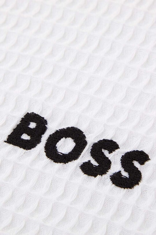 Среднее хлопковое полотенце Hugo Boss Waffle Handtowel 50 x 100 cm 1027752 белый AA00