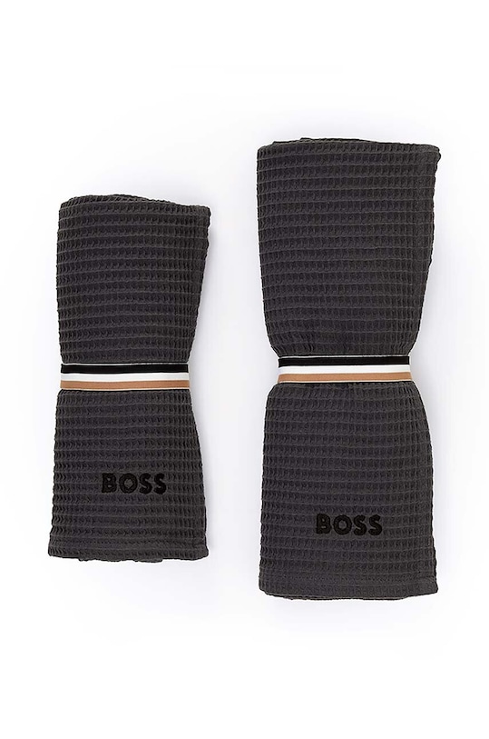 Łazienka HUGO BOSS ręcznik bawełniany Waffle Handtowel 50 x 100 cm 1027754 niebieski